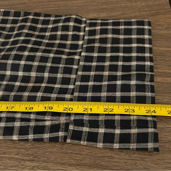 💕 NWT Zara Black and Tan Checkered Pants S - Picture 10 of 11